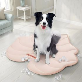 Dog Cooling Mat, Washable Pet Cooling Mat,Large   47" x 45" Thick & Durable Large Cooling Mat for Dogs (Color: Light Pink)